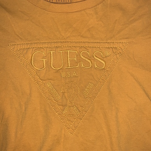 💎GUESS💎 Men’s Yellow Tee Size Large - Picture 2 of 4